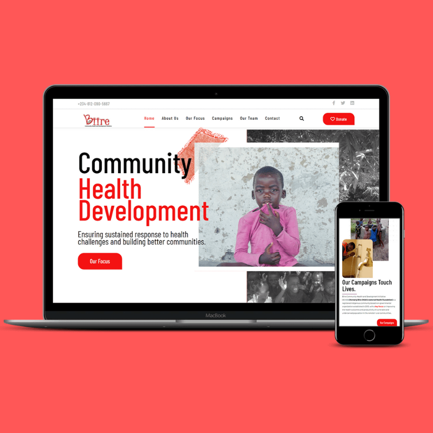 Modern UI/UX Website Design For Biire Community Development